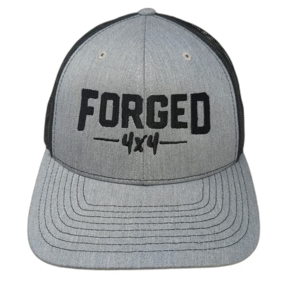 Richardson Trucker Hat Gray One Size Forged 4x4 Mesh Back Snapback